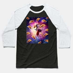 Cowboy Space Cat On Goat Unicorn - Taco Baseball T-Shirt